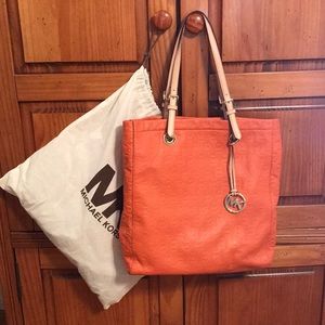 Michael Kors embossed leather tote